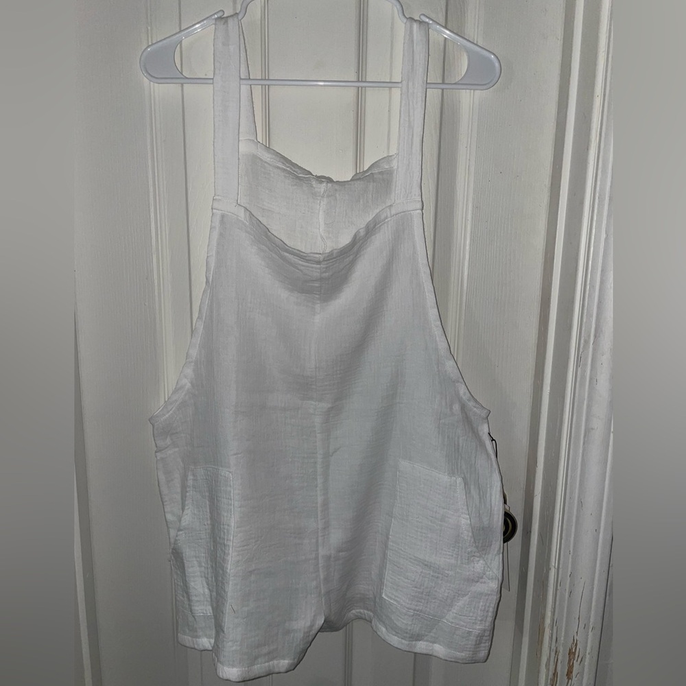 NWT- Nicole Miller Cotton Gauze Cover-Up Romper - Picture 2 of 9